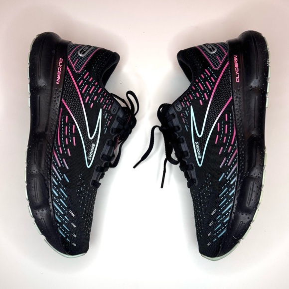 Brooks Glycerin 20 Womens Shoes Black Neon Pink Running Sneaker Size- 8 - Picture 9 of 10